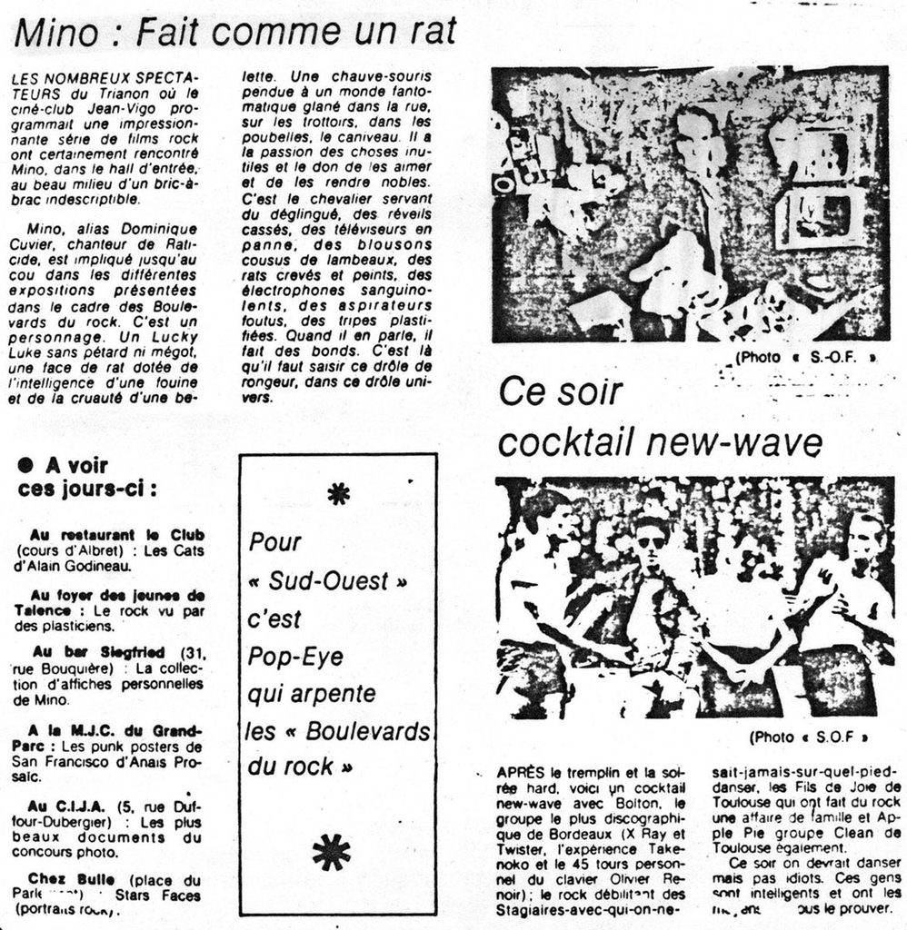 1982.10.25-Sud-Ouest-MinoPRE-998x1024 "Boulevard du rock" Mino (13 au 31/10/82)