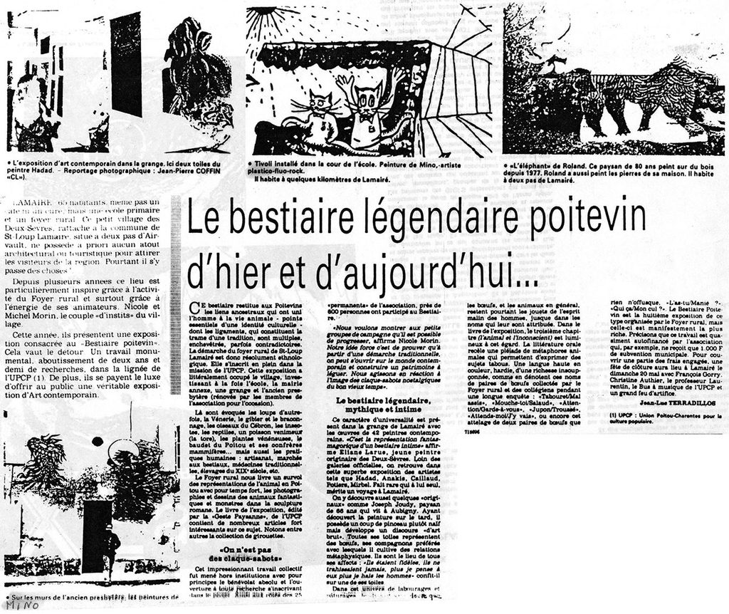 1984.05.15-Charente-libre-MinoPRE-1024x862 "Bestiaire Poitevin" (28/04 au 20/05/84)