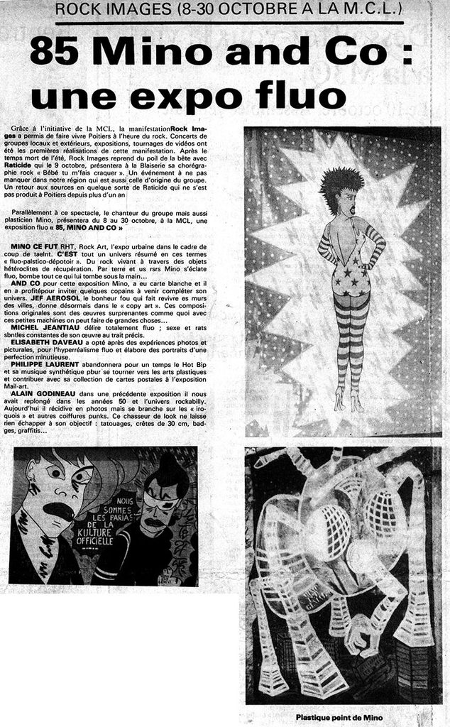 1985.10.02-Centre-presse-MinoPRE-634x1024 "85 Mino and Co - Expo Fluo" (08 au 30/10/85)