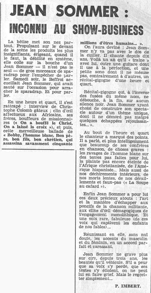 1975.01.29-NRCO.4ADPREa-527x1024 "Boite à chansons" Jean Sommer (25/01/75)