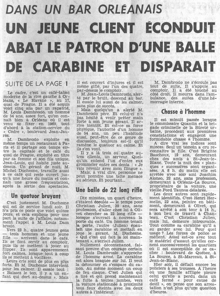 1976.03.24-NRCO.BADPRE-761x1024 Orléans : Le patron d'un bar est abattu