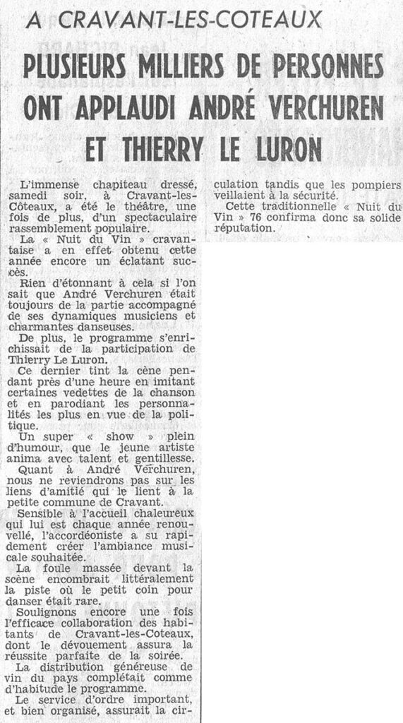 1976.09.20-NRCO.7ADPREa-571x1024 "Nuit du vin" André Verchuren, Thierry le Luron (18/09/76)