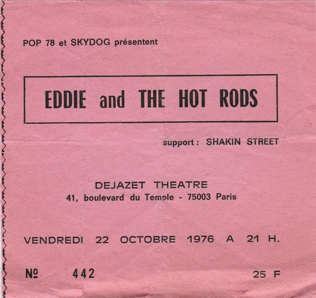 1976.10.22_Ticket-1024x967 Eddie & The Hot Rods, Shakin Street (22/10/76)