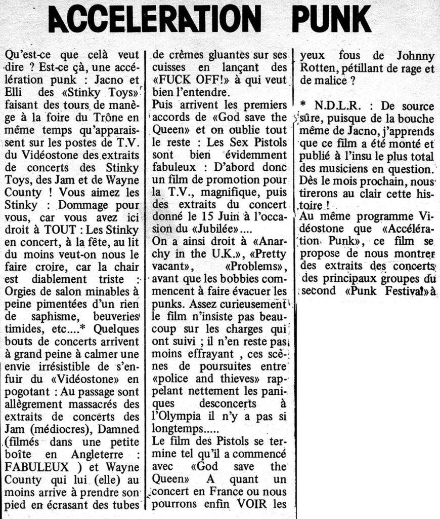 1977.12-Rock-n-Roll-MusiqueElliPRE-870x1024 "Accélération Punk" (07/09/77)