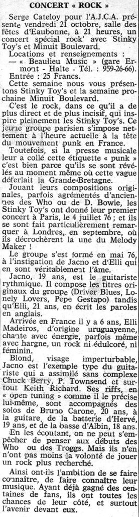 1977.10-EchoElliPRE-277x1024 Stinky Toys, Minuit Boulevard (21/10/77)