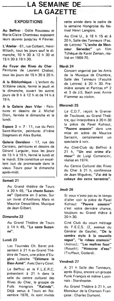 1978.01.21-Gazette-Tours-n4-MureauPRE11-388x1024 Starshooter, Bernard et ses Copains (27/01/78)
