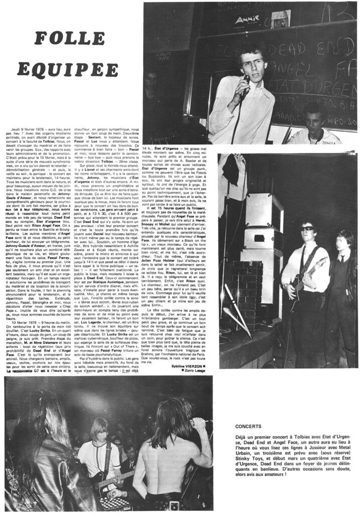 Presse-AnnieAimeLes-Sucettes-n03Euthanasie-11clean-721x1024 Dead End, Angel Face, Captain Flytox et ses Mouches à Merde (10/02/78)
