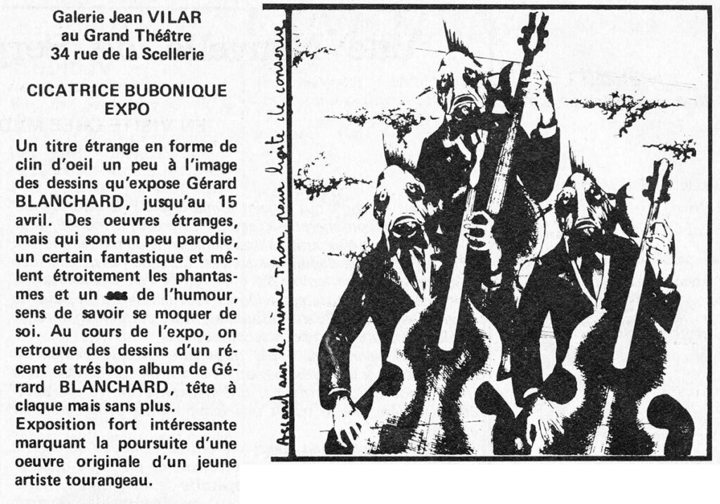 1978.04.15-Gazette-Tours-n16-MureauPRE14-1024x718 "Cicatrice Bubonique" de Gérard Blanchard (04 au 15/04/78)