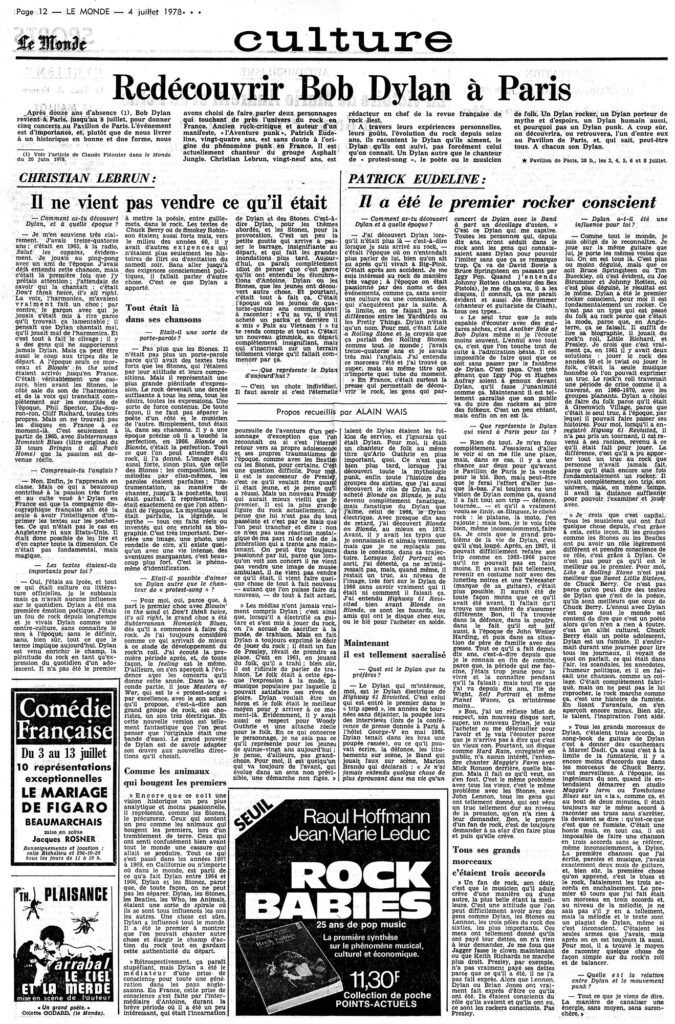 1978.07.04-Le-Monde-Fred-MoulinPRE12-675x1024 Bob Dylan (03 au 08/07/78)