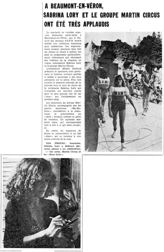1978.08.29-NRCO.5ADPREa-666x1024 Martin Circus, Sabrina Lory (27/08/78)