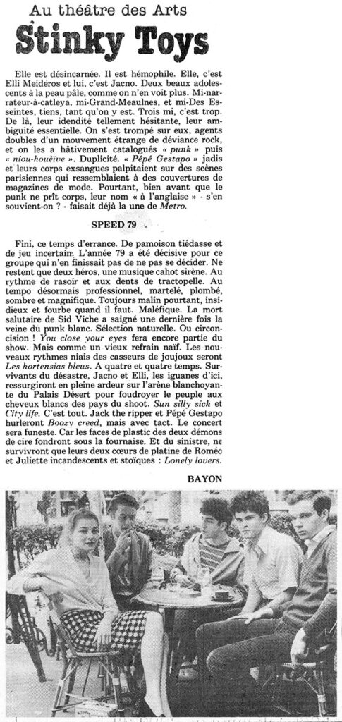 1979.02.13-LiberationElliPRE-485x1024 "Pour une musique gaie et dynamique" Stinky Toys, Suicide Roméo (13/02/79)