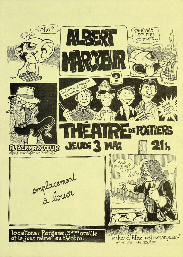 1979.05.03-Affiche01-25-35-imprimee-Oreille-est-Hardie-Copie-731x1024 Albert Marcoeur (03/05/79)