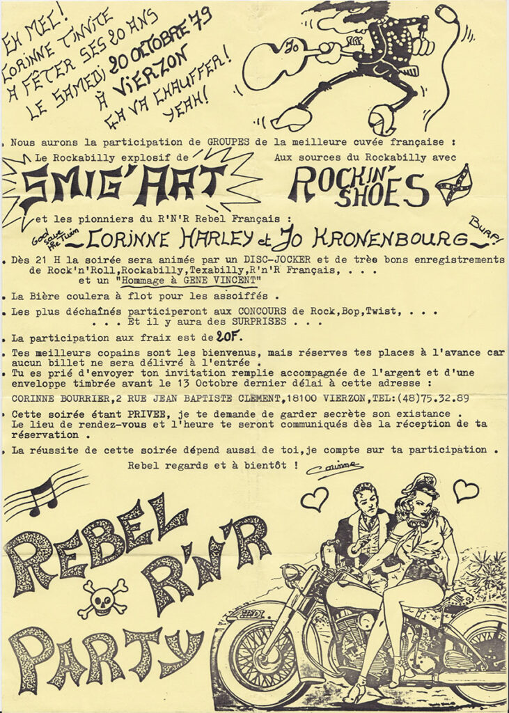 1979.10.20-JeffDO-731x1024 Smig'Art, Rockin'Shoes, Corinne Harley et Jo Kronenbourg "20 ans de Corinne" (20/10/79)