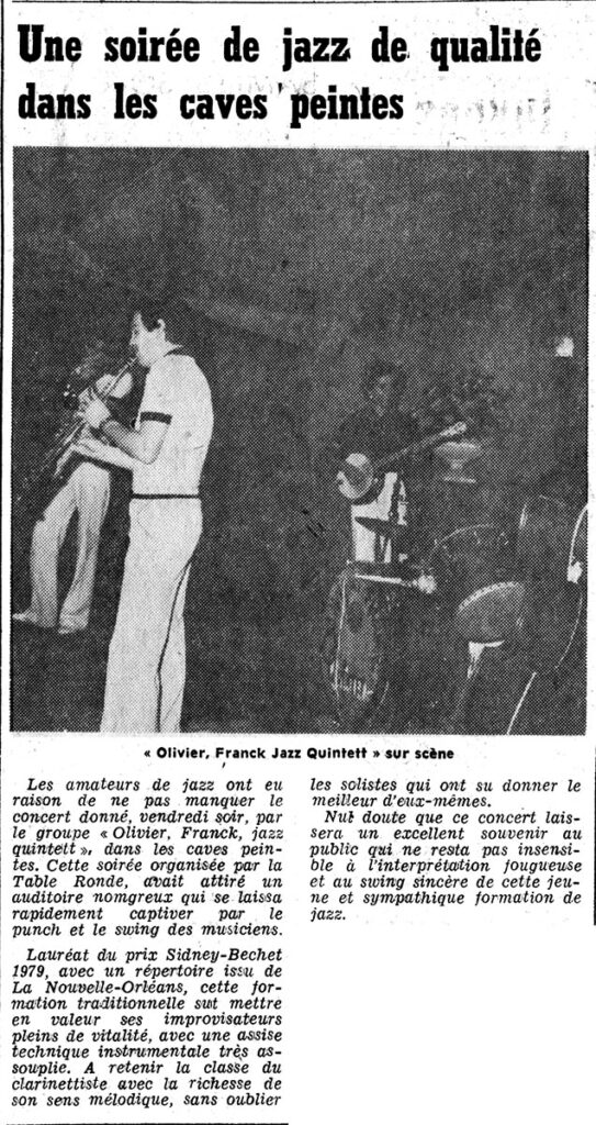 1979.11.12-NRCO.7AD-543x1024 Olivier Franck Jazz Quintett (09/11/79)