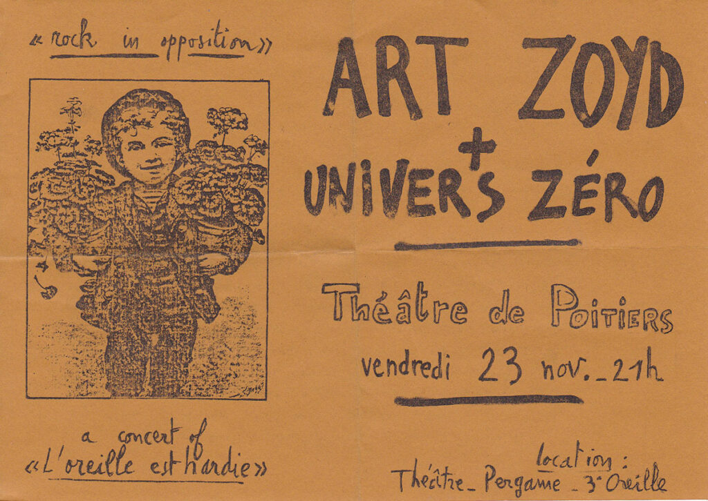 1979.11.23-Flyer01r-Oreille-est-Hardie-1024x726 Univers Zéro, Art Zoyd (23/11/79)
