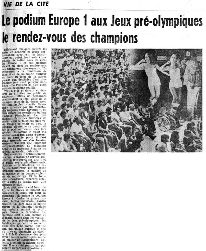1980.06.07-NR.3AD-842x1024 "Podium Europe 1" Carlos, Nicoletta, Moustache (05/06/80)