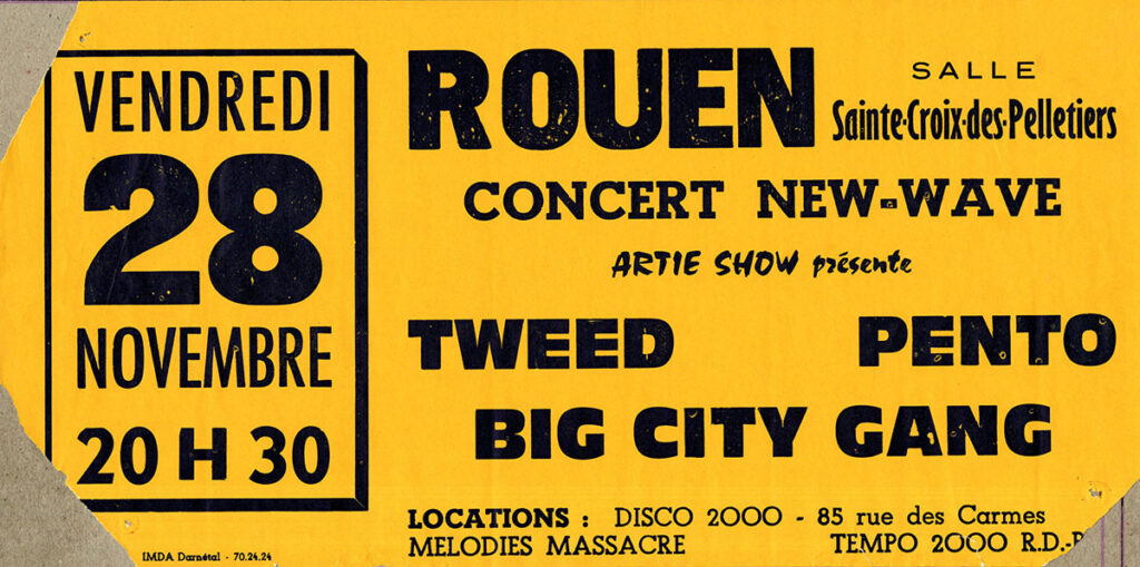1980.11.28-Affiche-20-40-imprimee-TweedAF001-1024x509 Tweed, Pento, Big City Gang (28/11/80)