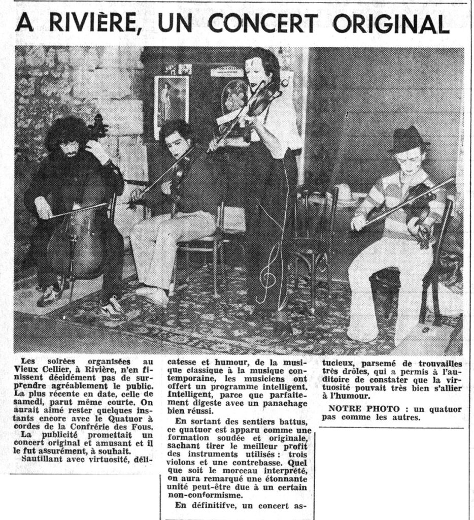 1981.03.03-NR.8ADa-934x1024 Quatuor à cordes de la Confrérie des Fous (28/02/81)