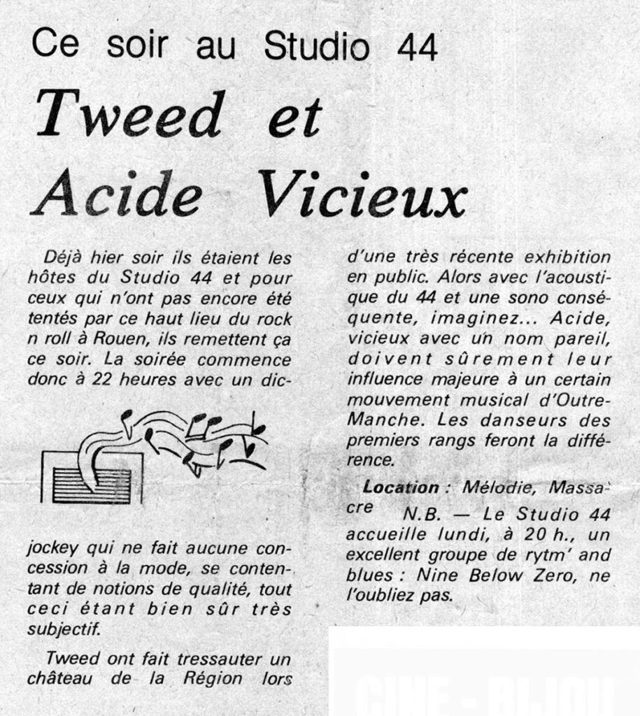 1981.05.02-Paris-Normandie-TweedPRE5E-915x1024 Acide Vicieux, Tweed (01 et 02/05/81)