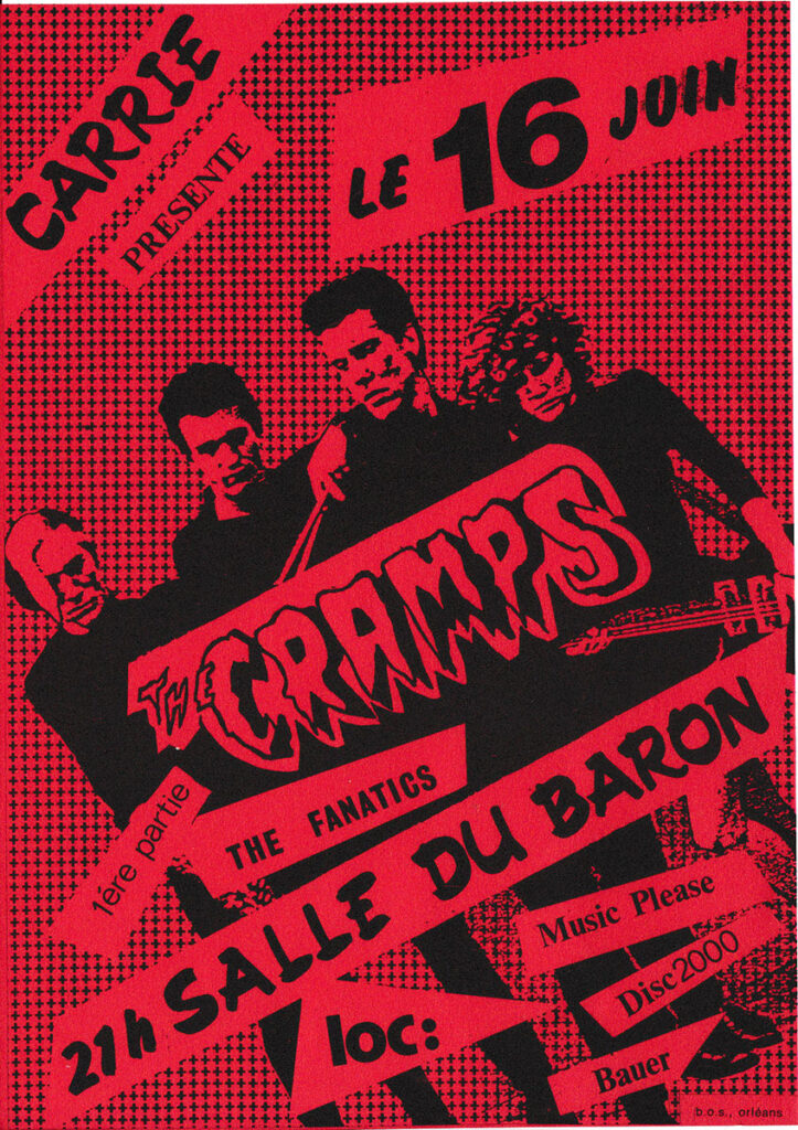 1981.06.16-Flyer01-Michel-Rose-723x1024 Fanatics, La Souris Déglinguée (annulé), Cramps (16/06/81)
