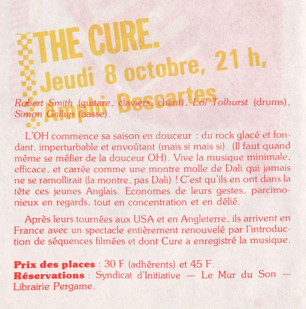 1981.10.08-Doc01.02-Oreille-est-Hardiea-1017x1024 The Cure (08/10/81)