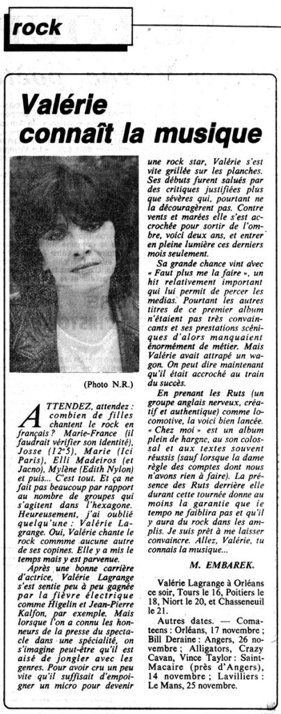 1981.11.13-NR.FAD_-404x1024 Valérie Lagrange et The Ruts (16/11/81)