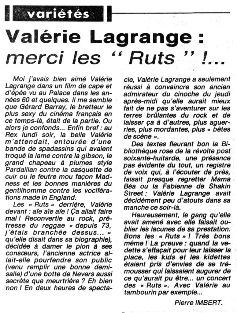 1981.11.18-NR.4ADa-775x1024 Valérie Lagrange et The Ruts (16/11/81)