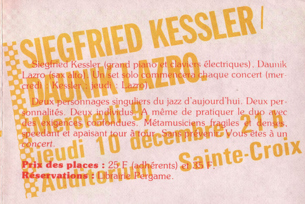 1981.10.08-Doc01.03-Oreille-est-Hardied-1024x687 Siegfried Kessler et Daunik Lazro (09 et 10/12/81)