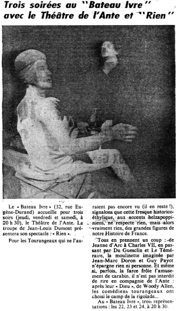1982.04.22-Presse-NR01-51-Z-2-585x1024 Théâtre de l’Ante "Rien" (22 au 25/04/82)