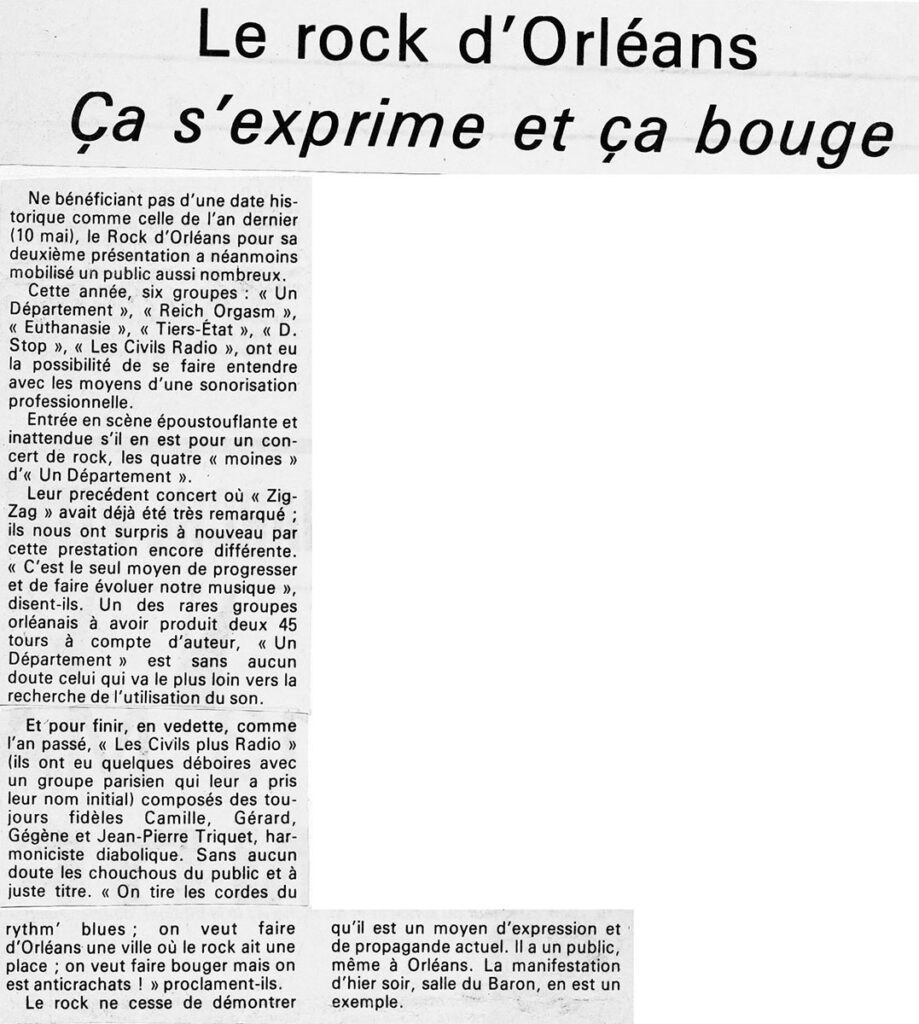 1982.05.10-Republique-du-centre-JostonePRE2-919x1024 "Rock d'Orléans" (09/05/82)