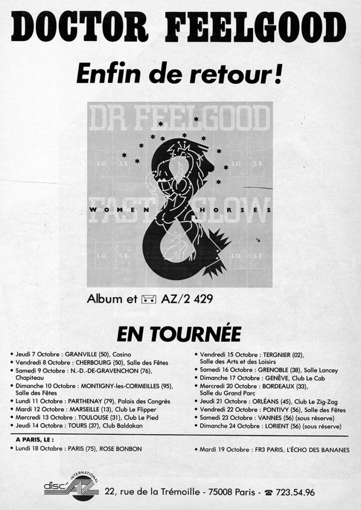 1982.10-Vinyl-6-Bruno-BoussardPR18-724x1024 Baxter, Rockin'Sixteen, Dr. Feelgood (15/10/82)