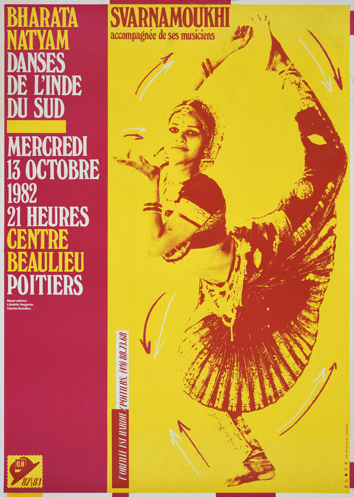1982.10.13-Affiche01-51-715-imprimee-Oreille-est-Hardie-Copie-730x1024 "Bharata Natyam" Svarnamoukhi et ses musiciens (13/10/82)
