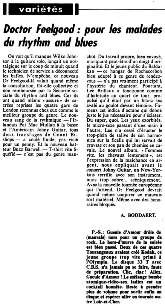 1982.10.16-NRCO.4ADc-552x1024 Dr Feelgood, Gueule d’Amour (14/10/82)