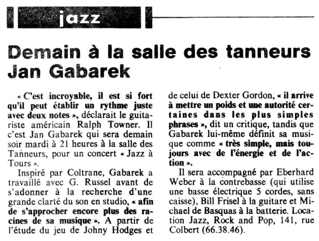 1982.10.25-NRCO.4ADa-1024x775 Jan Garbarek (26/10/82)