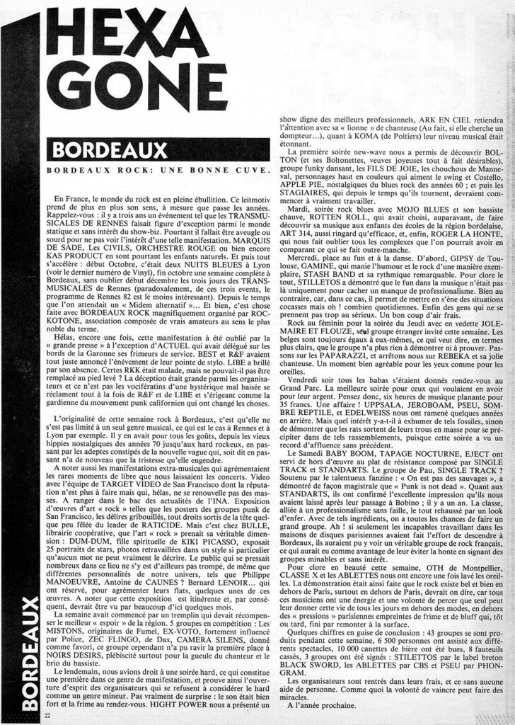 1982.12-Vinyl-8-Bruno-BoussardPR22-728x1024 "Boulevard du rock" (23 au 31/10/82)
