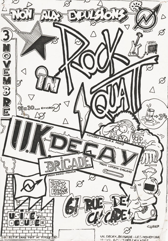 1982.11.03-Flyer01-Drounk-Oldpaink-713x1024 "Rock in squatt" Brigades, UK Decay (03/11/82)