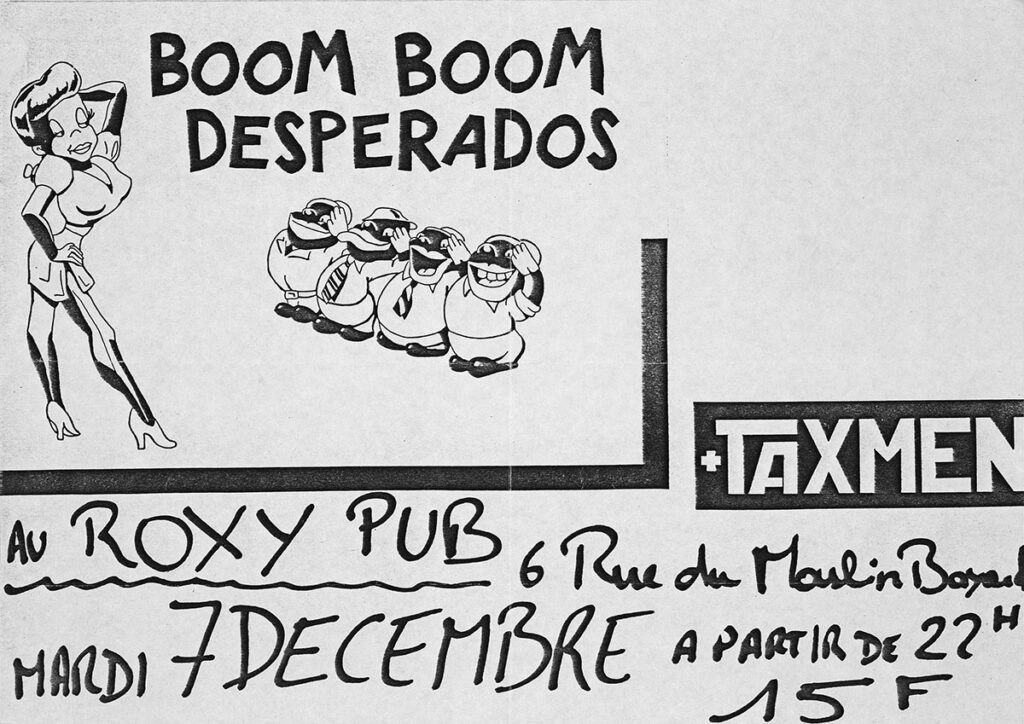1982.12.07-Affiche01-A3-photocopiee-Madrigal-Copie-1024x724 Taxman, Boom Boom Desperados (07/12/82)