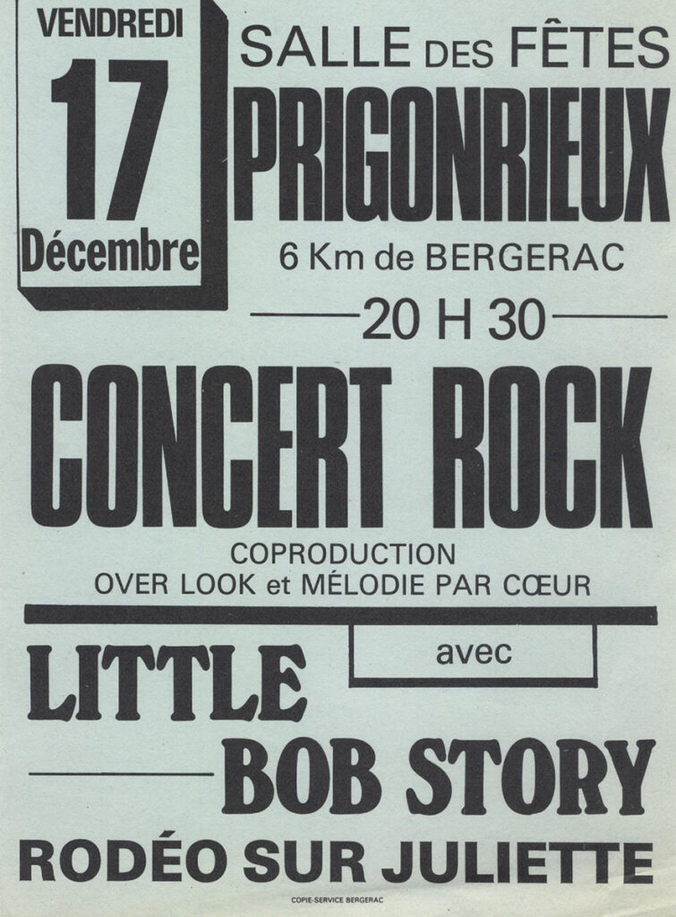 1982.12.17-Affiche01-Patrick-755x1024 Rodéo sur Juliette, Little Bob Story (17/12/82)