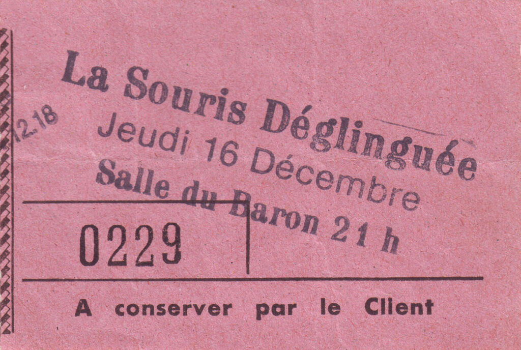 2000.12.16-La-souris-deglinguee-Ticket-Sandrine-1024x688 Infrarouge, La Souris Déglinguée (16/12/82)