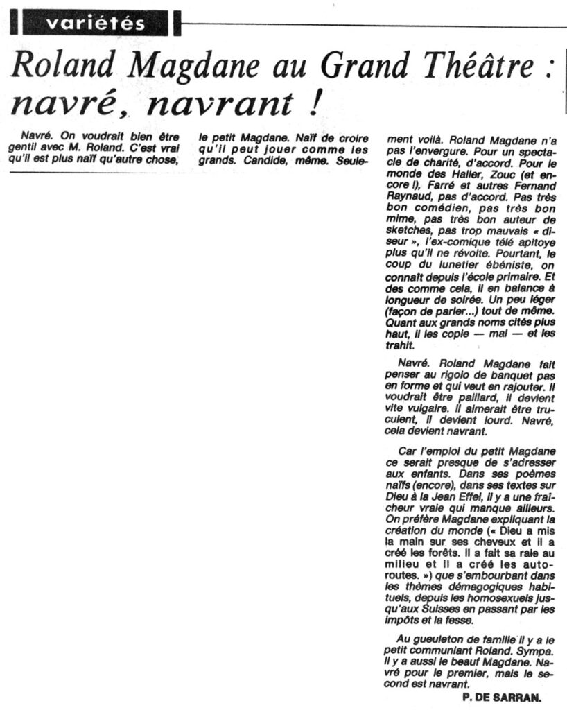 1983.01.08-NR01-Copie-3-818x1024 Roland Magdane : Navré, navrant ! (06/01/83)