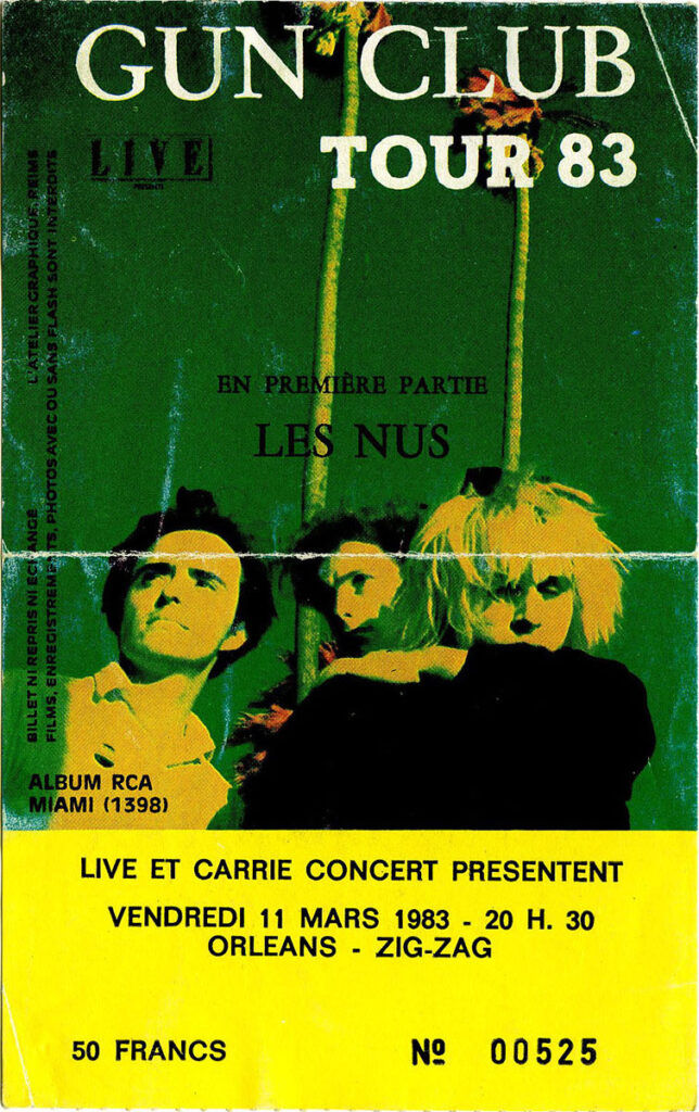 1983.03.11-Ticket01-Milouf-644x1024 Les Nus, Gun Club (11/03/83)
