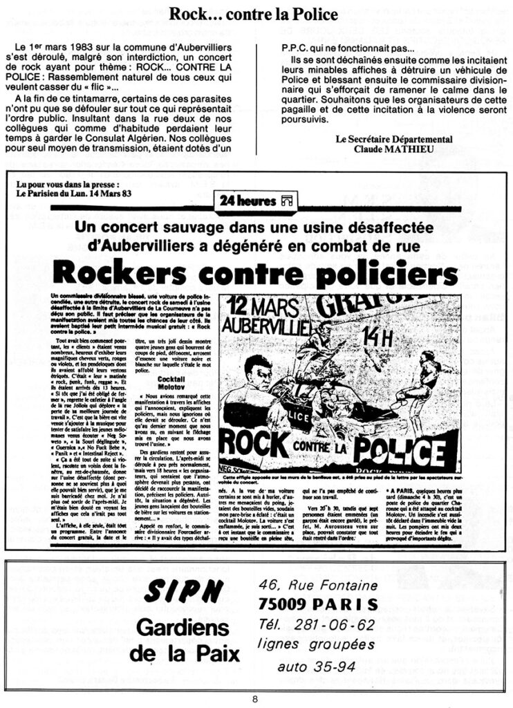 1983.05-SIPN-Eric-SionneauPRE10-742x1024 "Rock contre la police" (12/03/83)