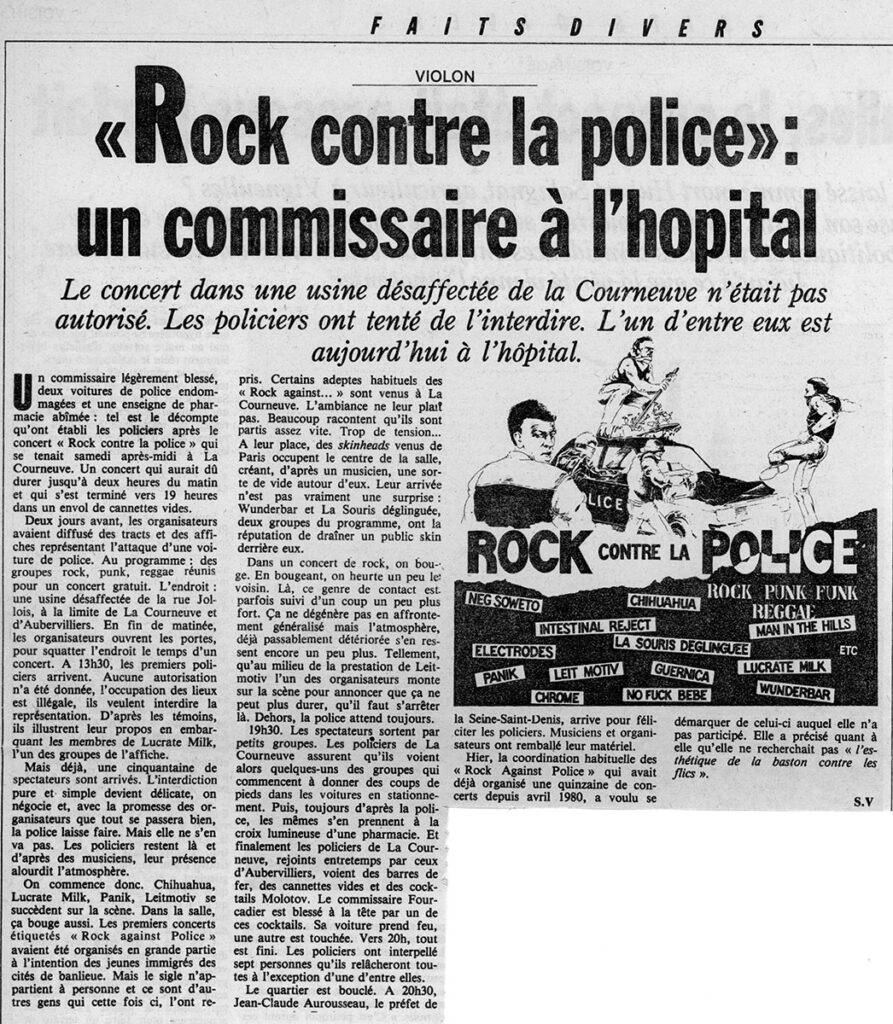 1984.03.14-Liberation-Yves-LecarpentierPRE-893x1024 "Rock contre la police" (12/03/83)