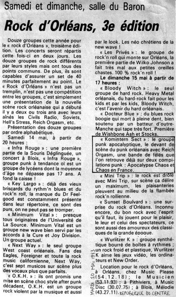 Presse-LaRepubliqueDuCentre-10Mai1983-01-606x1024 "Rock d'Orléans" (14/05/83)