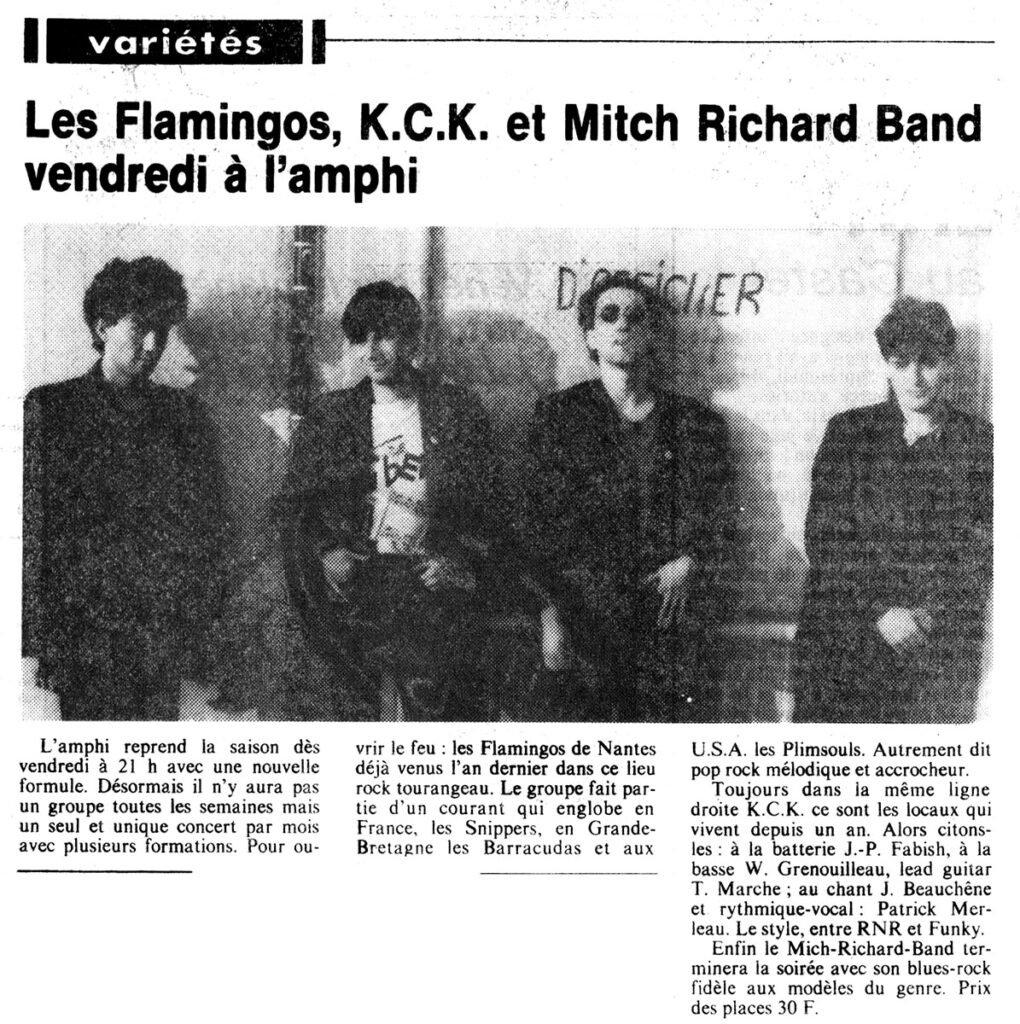 1983.09.21-NR01-Copie-1020x1024 Mitch Richard Band, K.C.K. Flamingos (23/09/83)