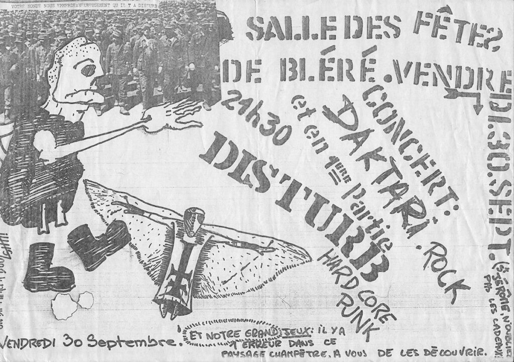 1983.09.30-Affiche01-A3-photocopiee-Copie-1024x721 Disturb, Daktari (30/09/83)