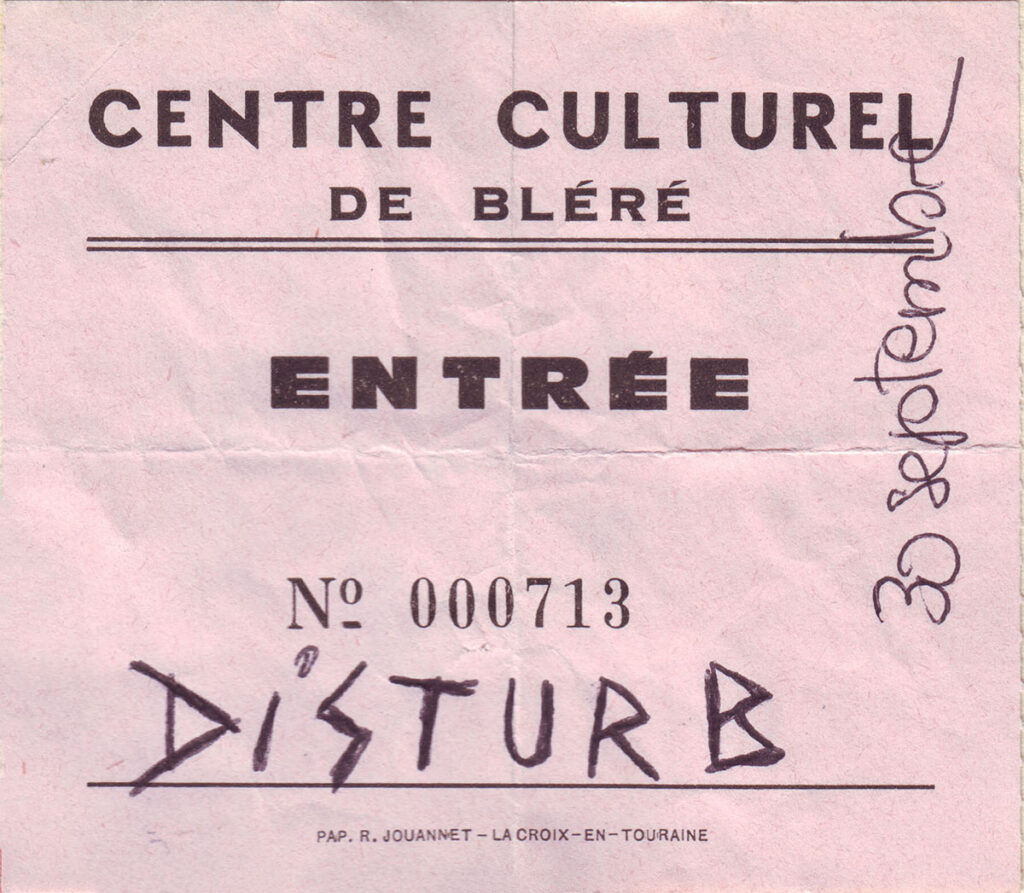 1983.09.30-Disturb-Ticket-Sandrine-1024x893 Disturb, Daktari (30/09/83)