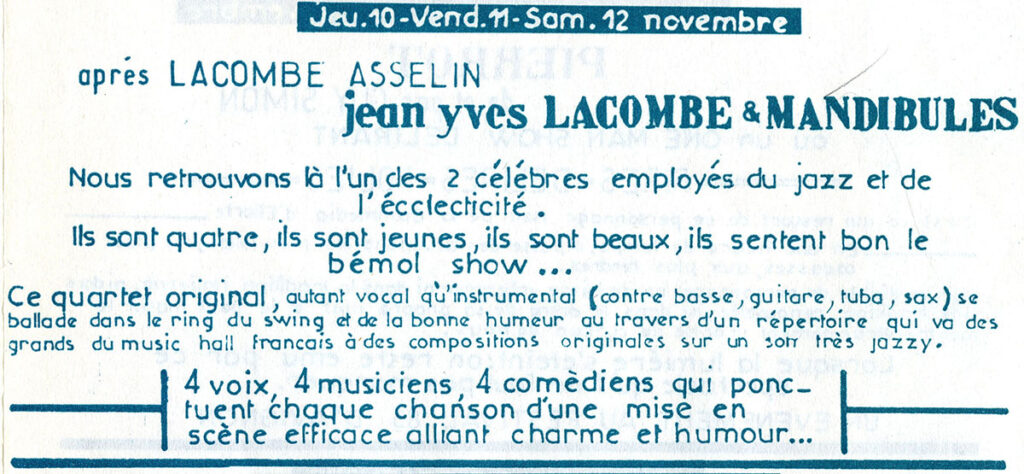 1983.10-Prog-Bateau-Ivre-51-Z-105-1024x474 Jean-Yves Lacombe & Mandibules (10 au 12/11/83)