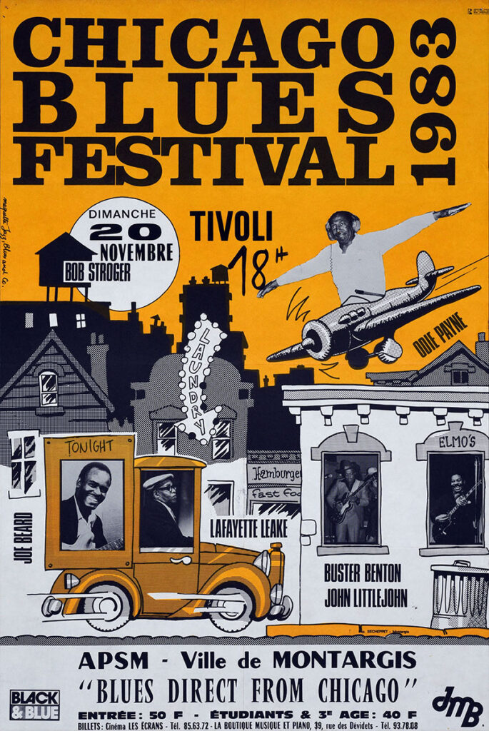 1983.11.20-Affiche01-395-59-imprimee-Michel-Rose-Copie-685x1024 "Chicago Blues Festival" (20/11/83)