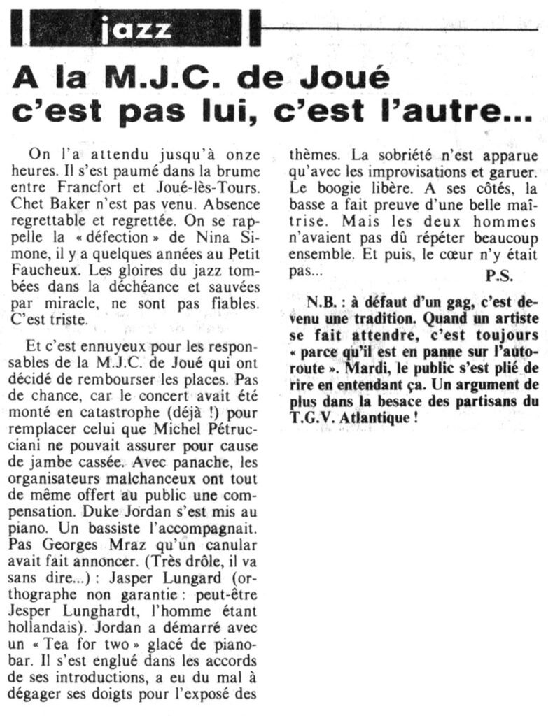 1983.11.24-NRCO.4ADPRE000345-783x1024 Chet Baker Trio (22/11/83) Annulé